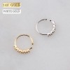 14Kt Gold NOSE "O-RING" WITH 5 CRYSTAL LINE